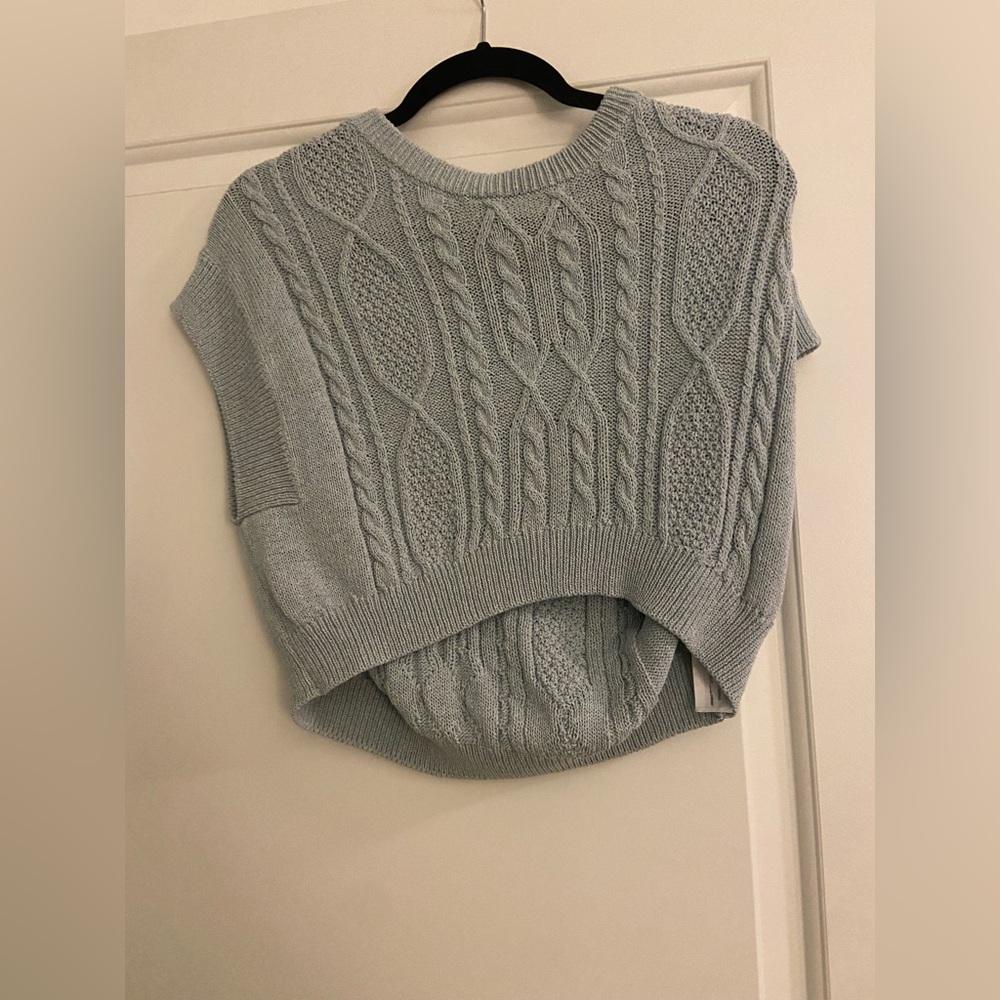 ZARA Sleeveless Light blue Sweater Top Size L